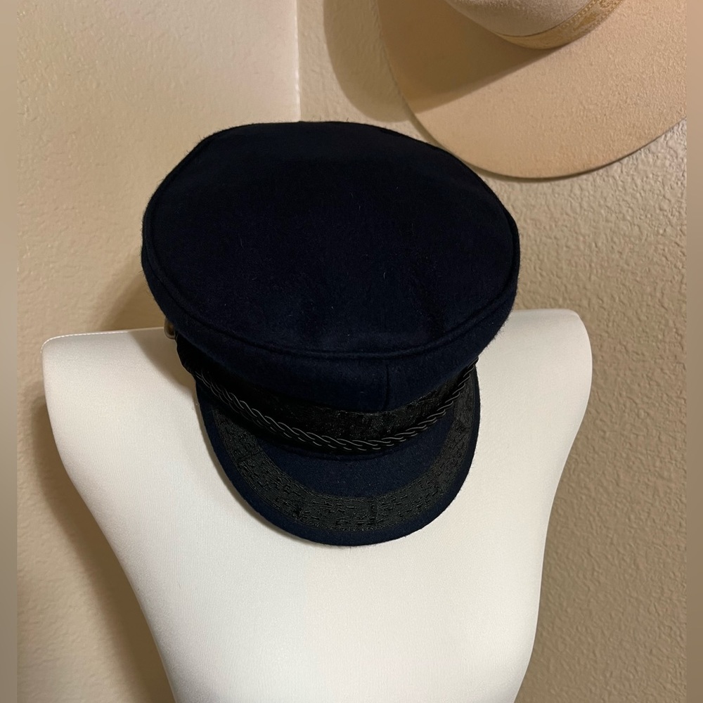 Navy Blue Baker Boy Hat